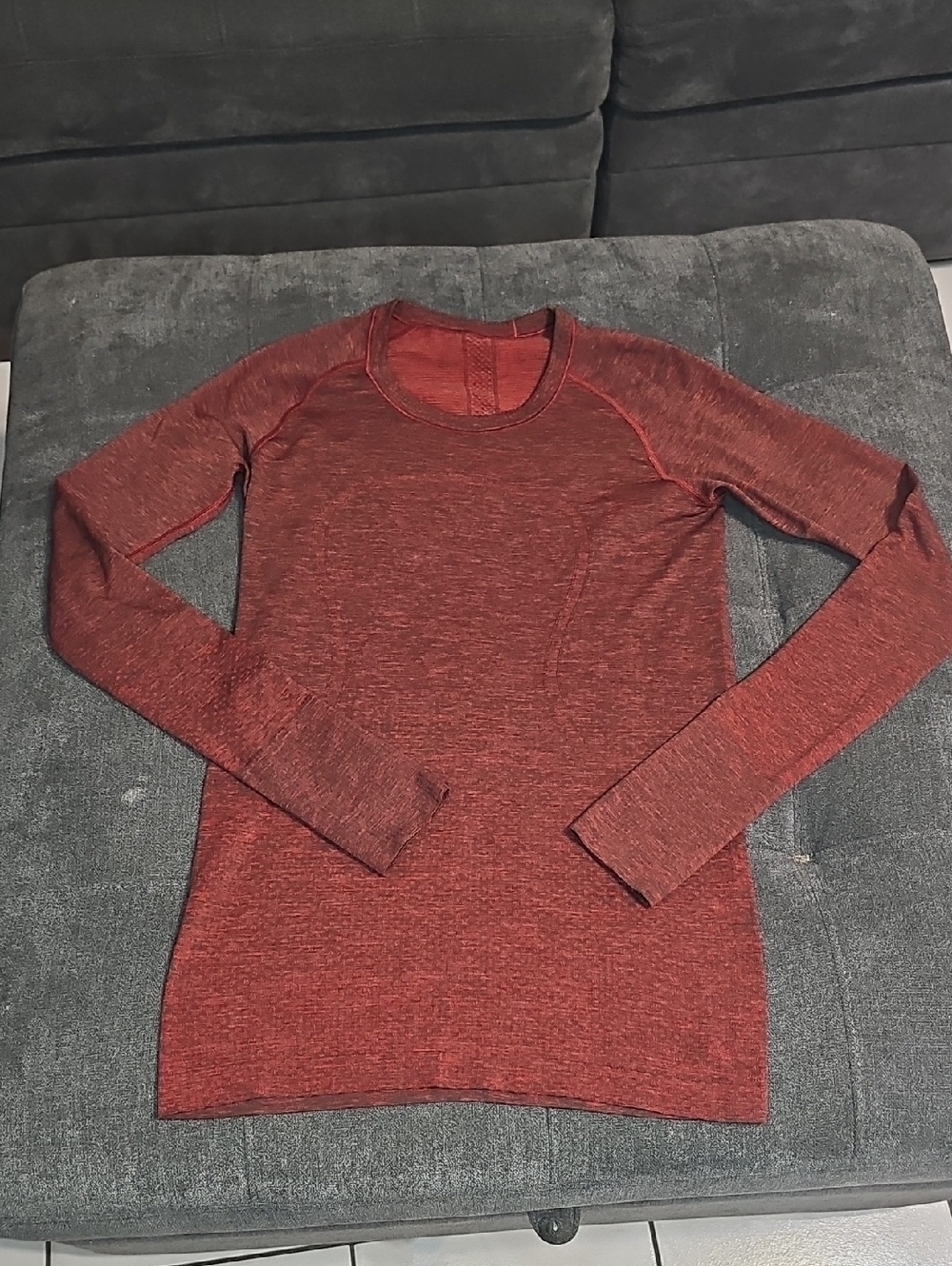 lululemon athletica Long Sleeve Crewneck Top - Brick Red Heather